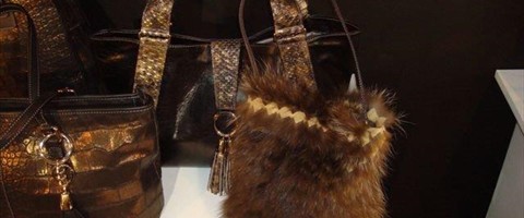 collection 12 Traforazione tricot a V borsa di pelo traforato